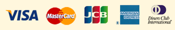VISA, MASTER, JCB, AMEX, DINERS のロゴ